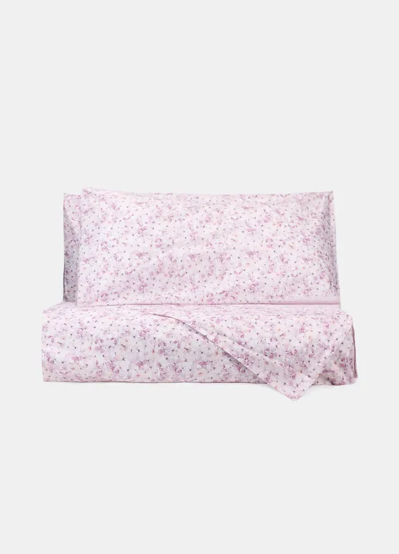Nuova Collezione Parure lenzuolo una piazza e mezzo con stampa a fiori