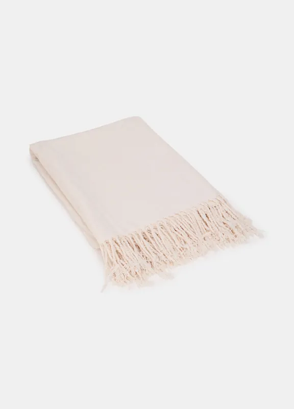 Ultime Pezzi Plaid in ciniglia con frange