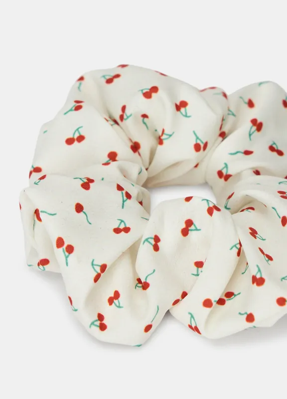 Prezzo Ridotto Scruchie con motivo ciliegie allover