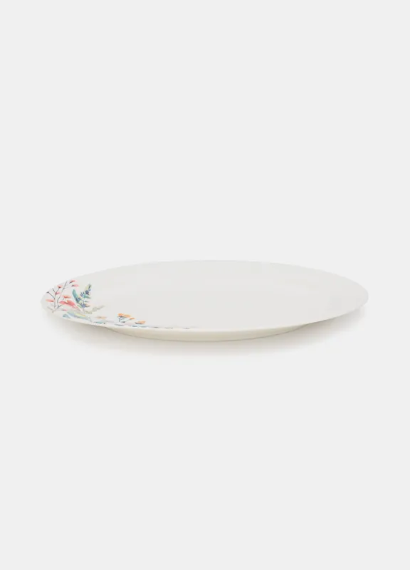 Piatto da portata ovale in ceramica a fiori Saldi