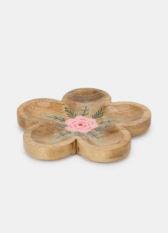 Svuotatasche in legno con fiore Offerta Lampo