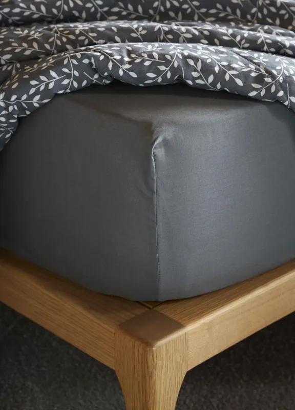 Offerta Lampo Lenzuolo una piazza e mezzo con angoli in cotone effetto mélange