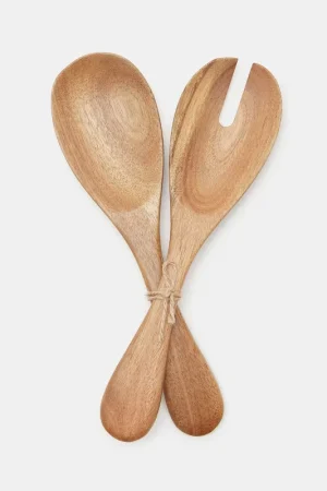 Prezzo Basso Set posate per insalata in acacia