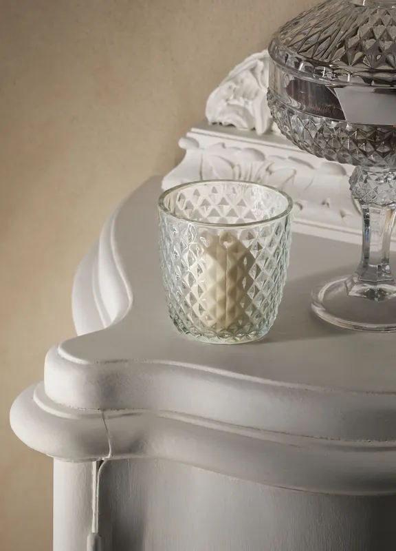 Portacandele in vetro decorato Promo Stagionale
